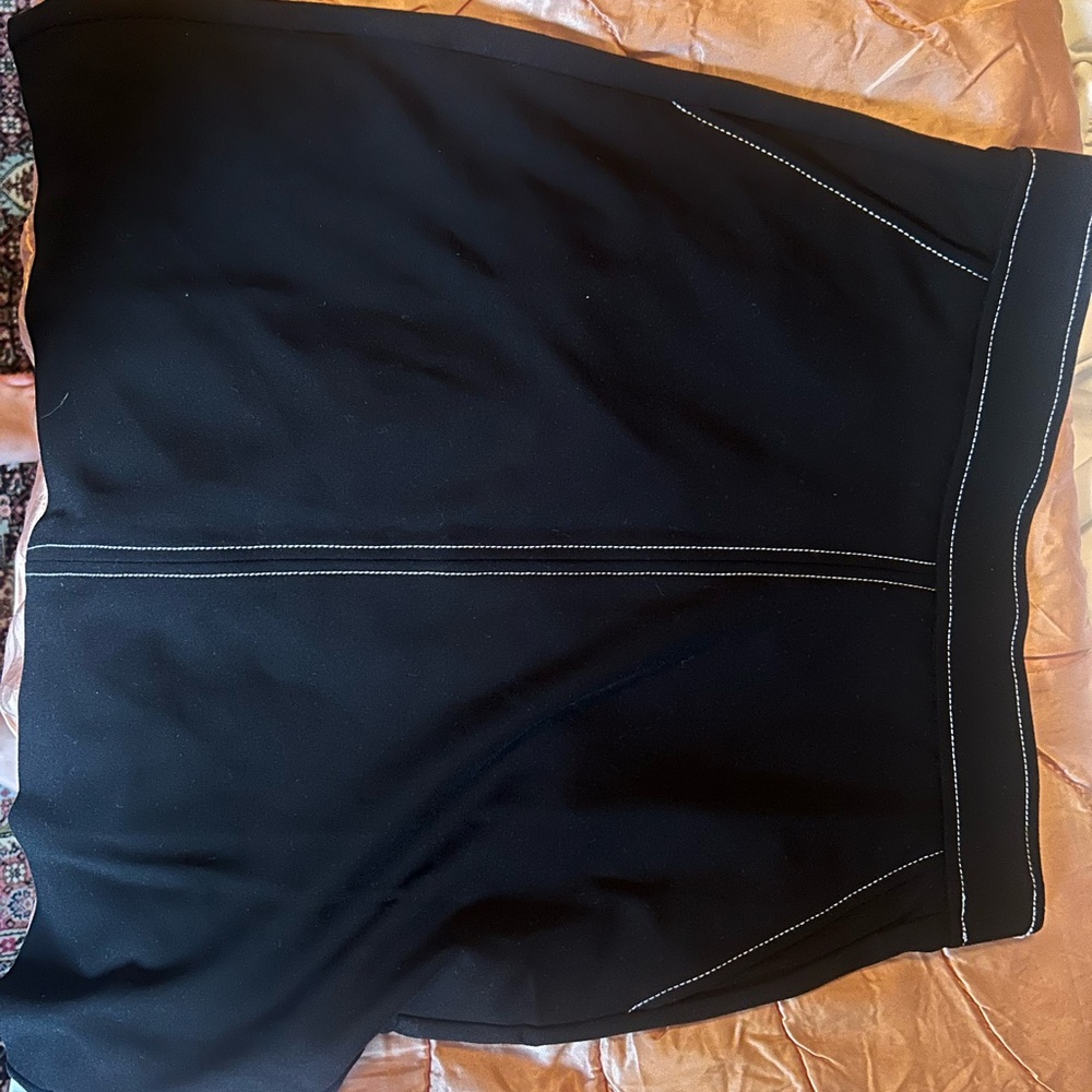Philosophy black skirt with white outlining